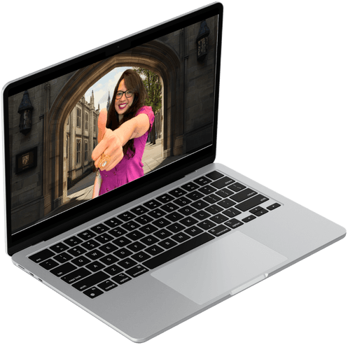 Amanda no Laptop
